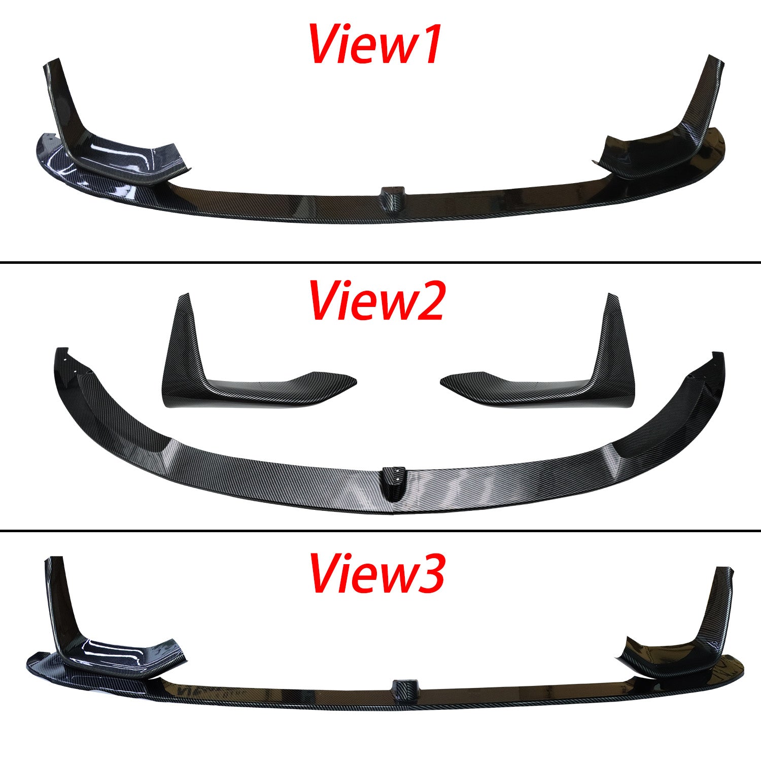 Front Bumper Lip Splitter Carbon Fiber Style For 2015-2020 BMW F80 F82 F83 M3 M4