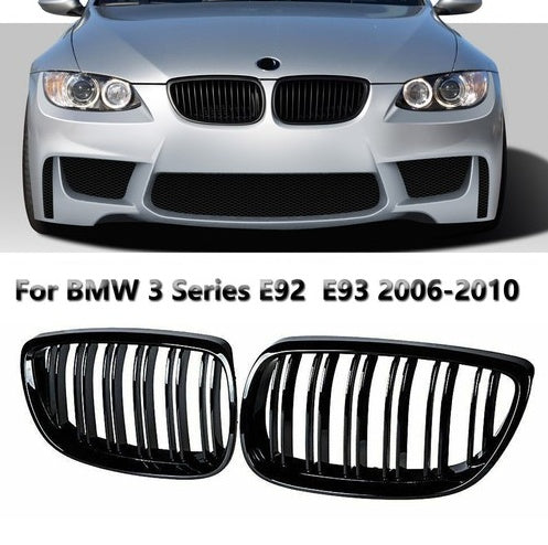 For BMW E92 E93 2007-2010 Gloss Black Front Kidney Grille Style 328i 335i Coupe
